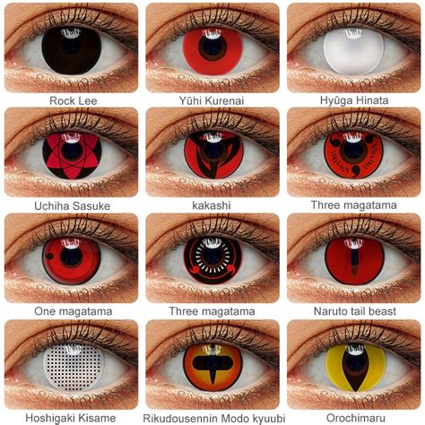 2pcspair Cosplay Anime Eyes Lenses Naruto Sharingan