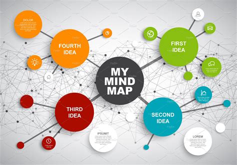 Mindmap Vector Template Presentation Templates ~ Creative Market