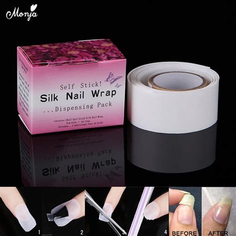 Monja Nail Art Fiberglass Strong Protect Finger Silk Nail Wrap Self