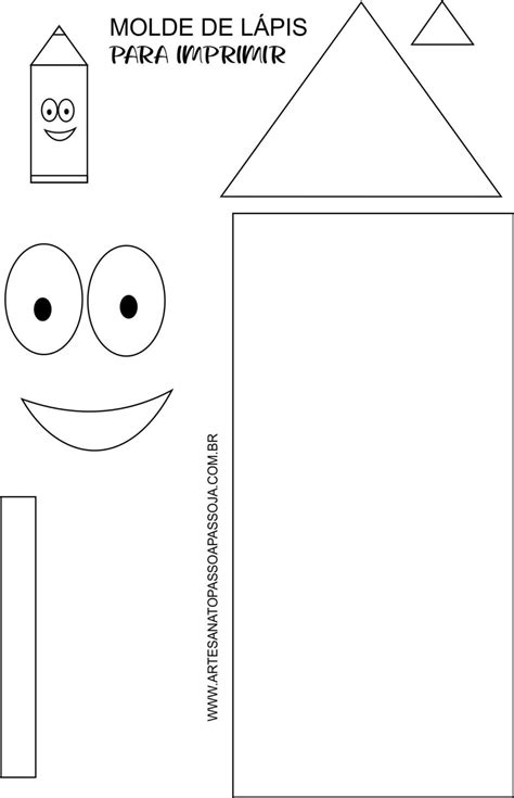 Moldes De Lápis Em Eva Para Imprimir