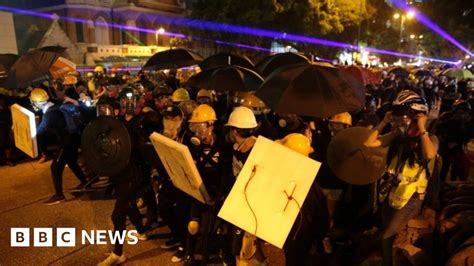 Hong Kong Protests Police Fire Tear Gas At Activists Bbc News