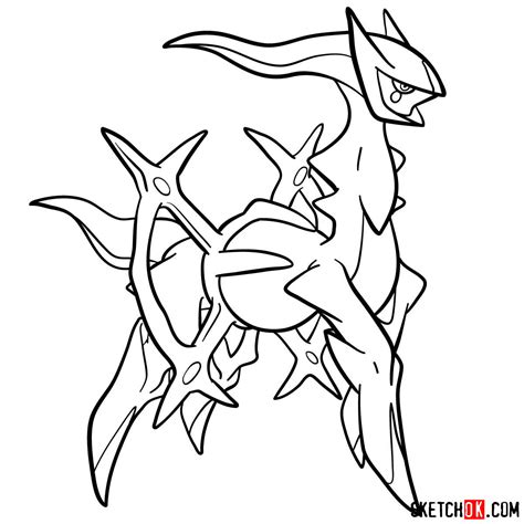 How To Draw Arceus Pokemon Sketchok Easy Drawing Guides