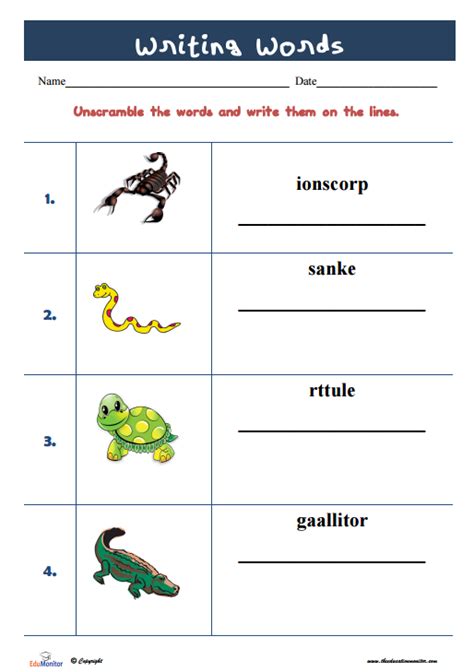 Our unscramble words cheat and our word scrambler are other options to create or solve word scramble games. Free unscramble words Worksheets-EduMonitor