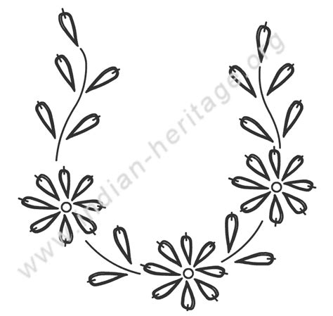 Line Art For Lazy Daisy Stitch Embroidery Wall Art Hand Embroidery