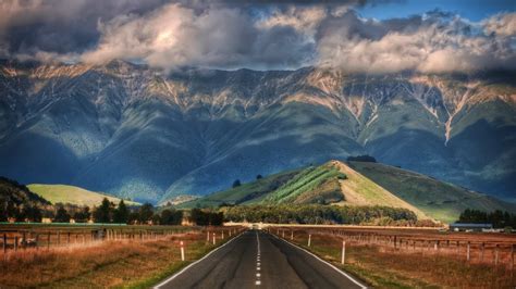 Nature Landscape New Zealand Mountain Clouds Hill