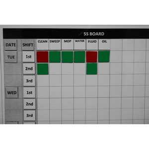 Schedules help to instill a sense of order for the people in particular organizations. QuikBoards are Perfect for Product and 5S Scheduling