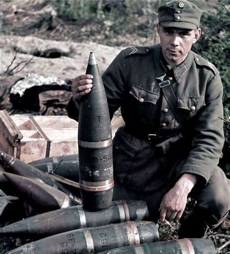 World War Ii In Color A Finnish Nco Inspecting Ammo