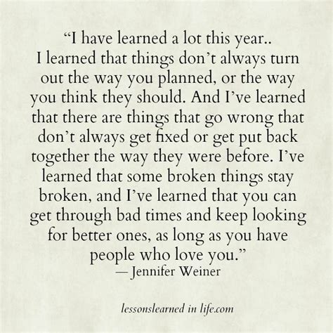 I Have Learned A Lot This Year I Learned That Things Dont Always