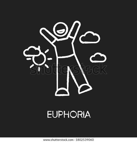 Euphoria Chalk White Icon On Black Stock Vector Royalty Free