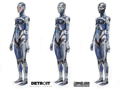Artstation Detroit Become Human Androids Mikael Leger Detroit