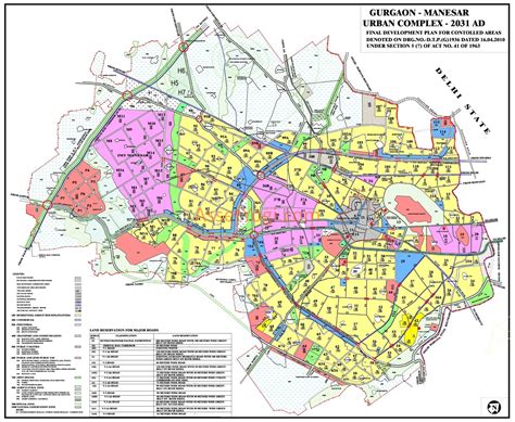 Gurgaon Manesar Master Plan 2031 Map Pdf Download Master Plans India