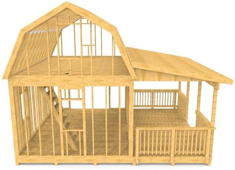 Maybe you would like to learn more about one of these? 16x20 Barn Shed Plan | 2 Story, Porch Design - Paul's Sheds #sheddesigns | Small shed plans ...