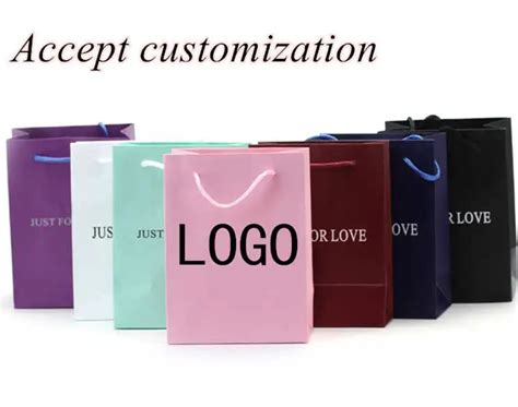 Custom Logo Printed Paper Packing Shopping Bags With Handlecustomized