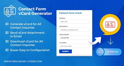 Contact Form Vcard Generator — Export Contacts To Vcf File By Ashish