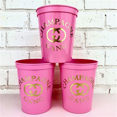 Bachelorette Party Cups Bridesmaid T Champagne Gang Pink And Gold Cups Pink And Gold