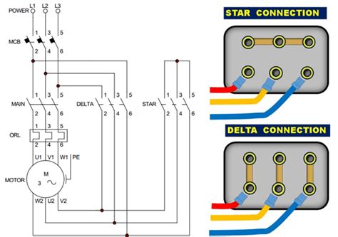 Manual Star Delta Starter Circuit Diagram