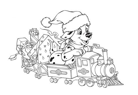 Get Free Printable Christmas Puppy Coloring Pages Background - COLORING