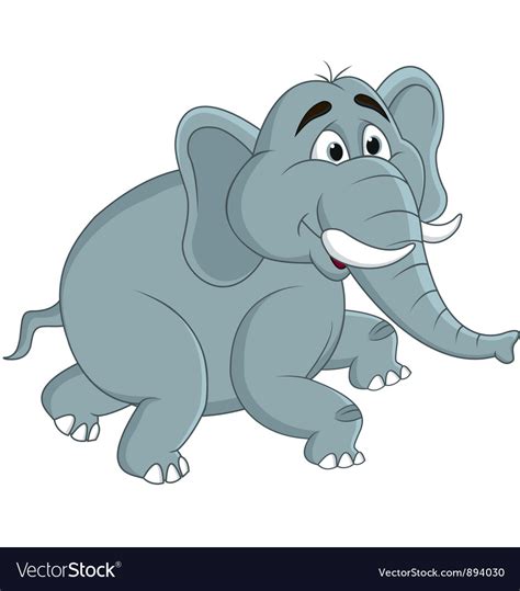 Funny Elephants Cartoon Royalty Free Vector Image