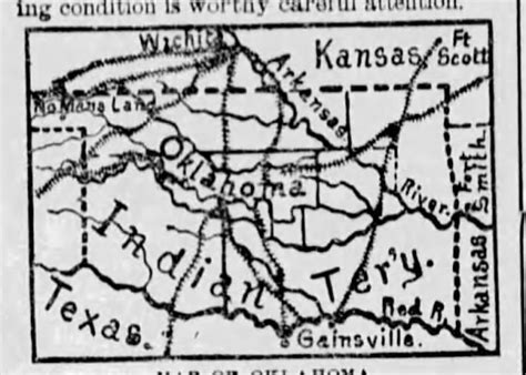 Ok Land Rush 1889 Map