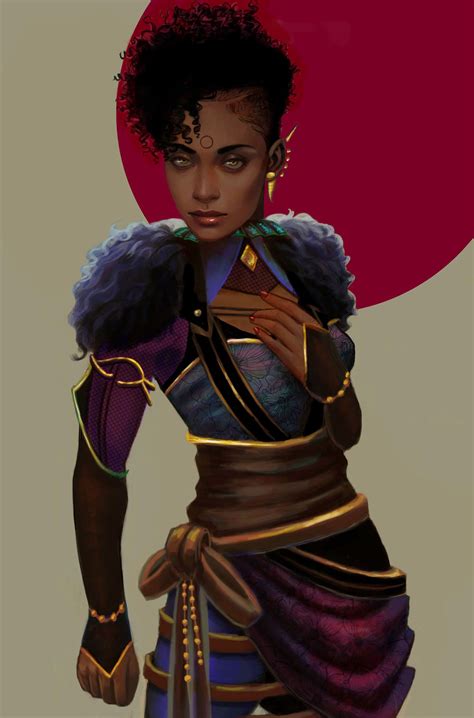 liquidxsinart finished this illustration for the black characters fantasy characters