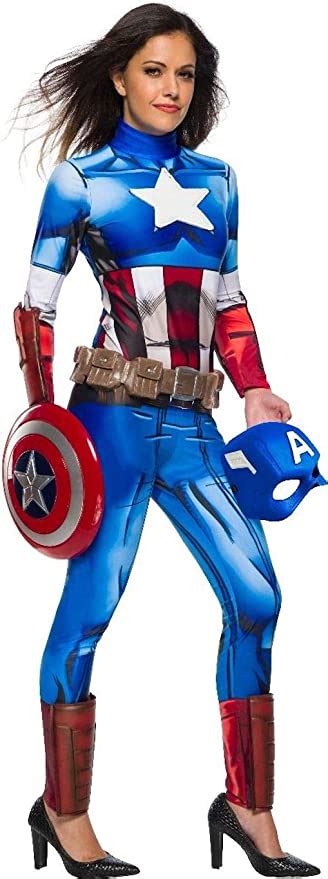 Rubies Marvel Universe Damen Captain America Kostüm Und Maske