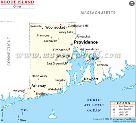 Map Of Rhode Island With Cities World Map