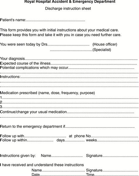 Discharge Instructions For Emergency Department Patients What Should