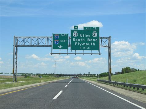 Indiana Interstate 80 Eastbound Cross Country Roads