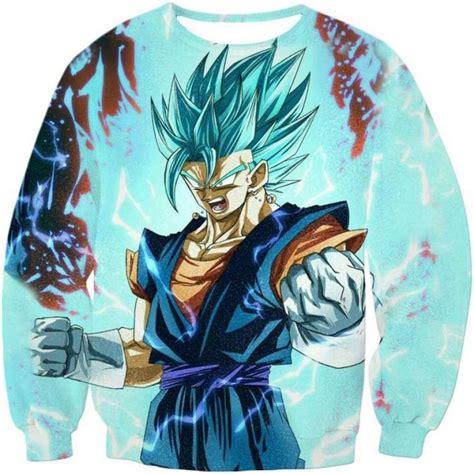 Dragon Ball Z Sweatshirt Super Saiyan Blue Vegito Power Sweatshirt In