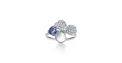 Tiffany ladies tiffany paper flowers diamond open flower earrings. Tiffany Paper Flowers™ diamond and tanzanite flower ring ...