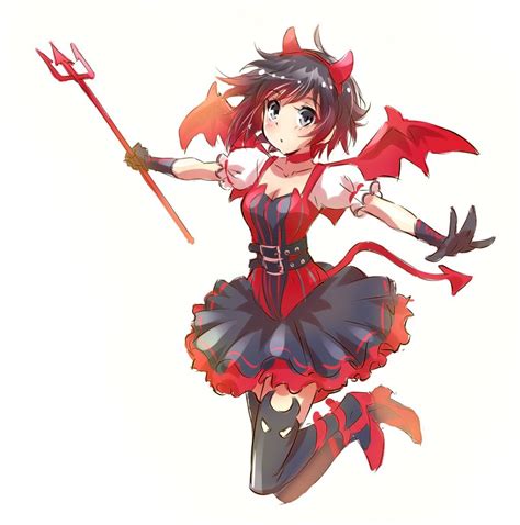 Anime Girl With Devil Horns