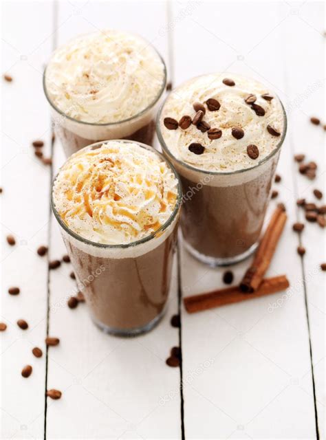 Ice Coffee With Whipped Cream — Стоковое фото © Yekophotostudio 25390093