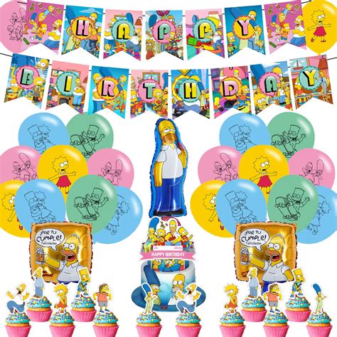 Buy Threemaosimpsons Party Decorationsbirthday Party Supplies For
