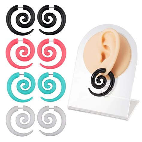 Acrylic Stud Cheater Stretcher Expander Fake Ear Stretcher Earrings Pcs Earrings Aliexpress