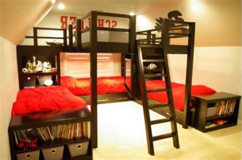 Loft Bed With A Cool Teenager Bedroom Ideas Retro Fuck
