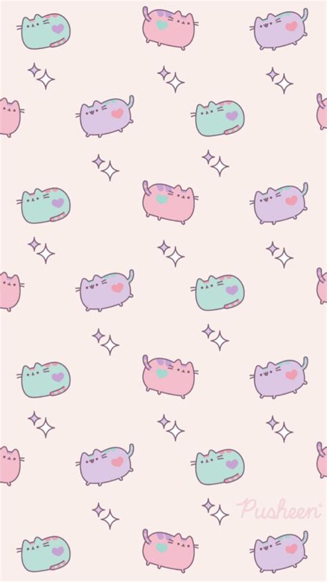 Iphone Wallpapers Pusheen The Cat Floral Pastels Spring Iphone