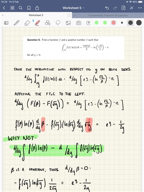 Fundamental Theorem Of Calculus To Find A Function Of The Form Of Two Functions Mathematics
