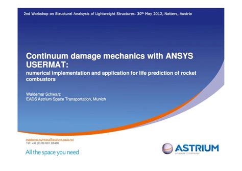 Pdf Continuum Damage Mechanics With Ansys Usermat · Continuum Damage