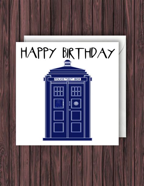 Tardis Doctor Who Birthday Card Doctor Who Greetings Card