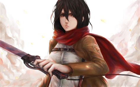 Mikasa Ackerman Shingeki No Kyojin Art Wallpaper Hd Anime 4k