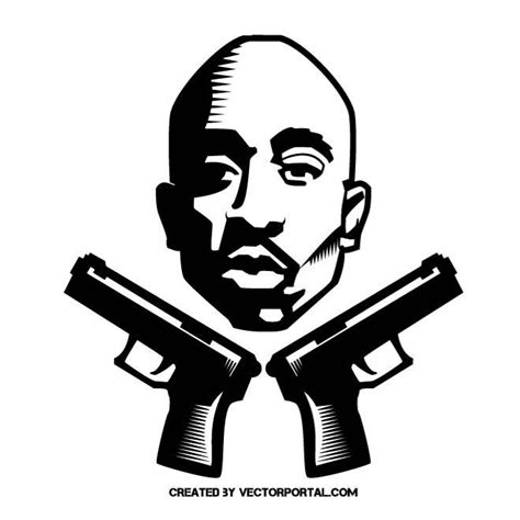 Portrait Of 2pac Royalty Free Stock Svg Vector And Clip Art
