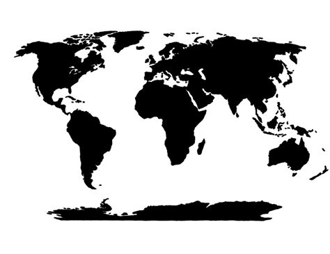 World Map Stencil