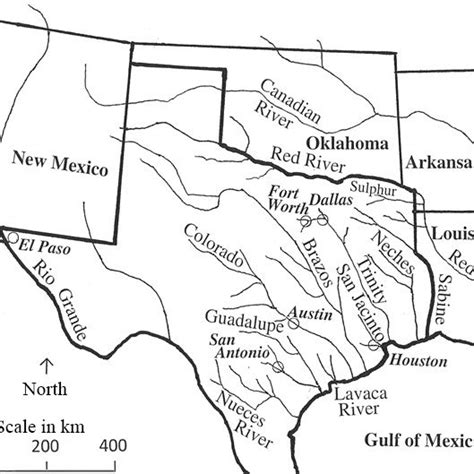 Major Rivers Of Texas Map Washington State Map