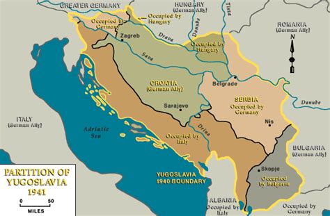 The Partition And Occupation Zones Of Yugoslavia Imag