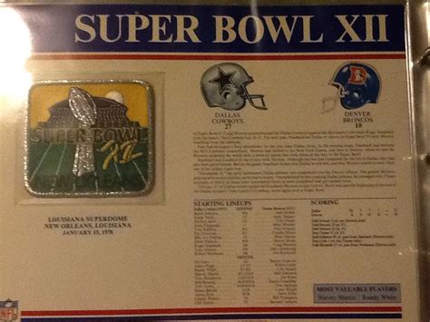 Super Bowl Xii Dallas Cowboys Vs Denver Broncos Mvp Harvey Martin Re
