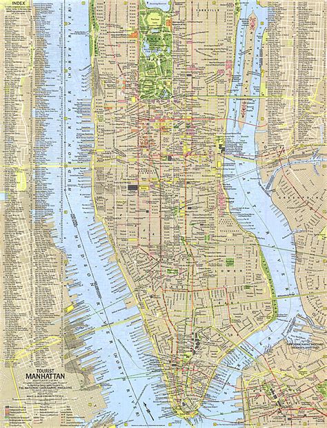 Tourist Manhattan Map USA Regions Map Archive Wall Maps 70840 Hot Sex