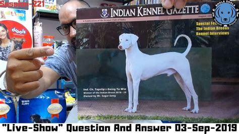 Live Show Question And Answer 03september 2019 Indian Kennel