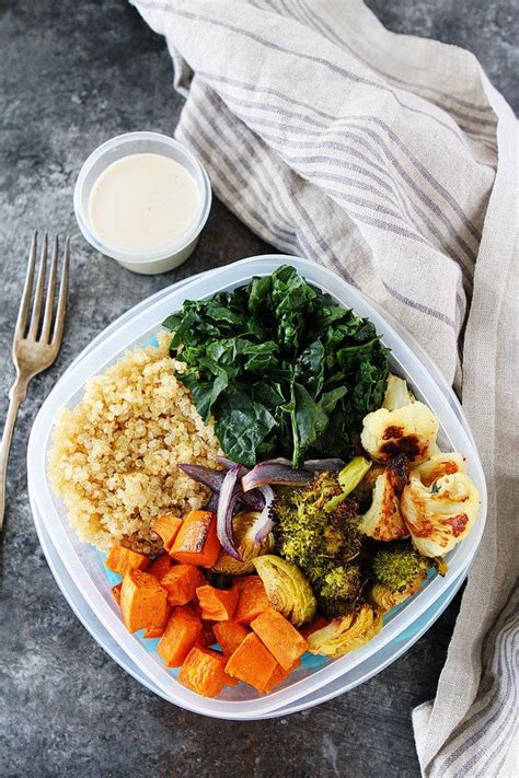 Roasted Vegetable Quinoa Bowls Are Easy To Meal Prep Make On Sunday