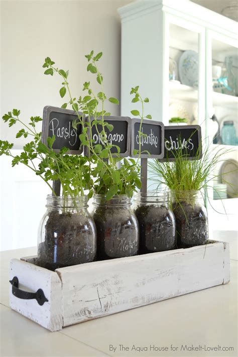 Diy Table Top Herb Gardenfrom An Old Pallet Via Make