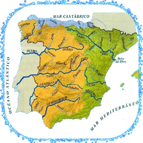 Dentro Anfitrión Incierto Mapa De Rios Y Afluentes De España